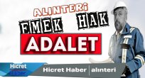            EMEK VE ALIN TERİ ve ADALET