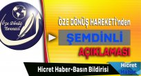 Öze Dönüşten Şemdinli Açıklaması