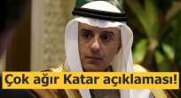 Suudi Arabistan’dan çok ağır Katar açıklaması!